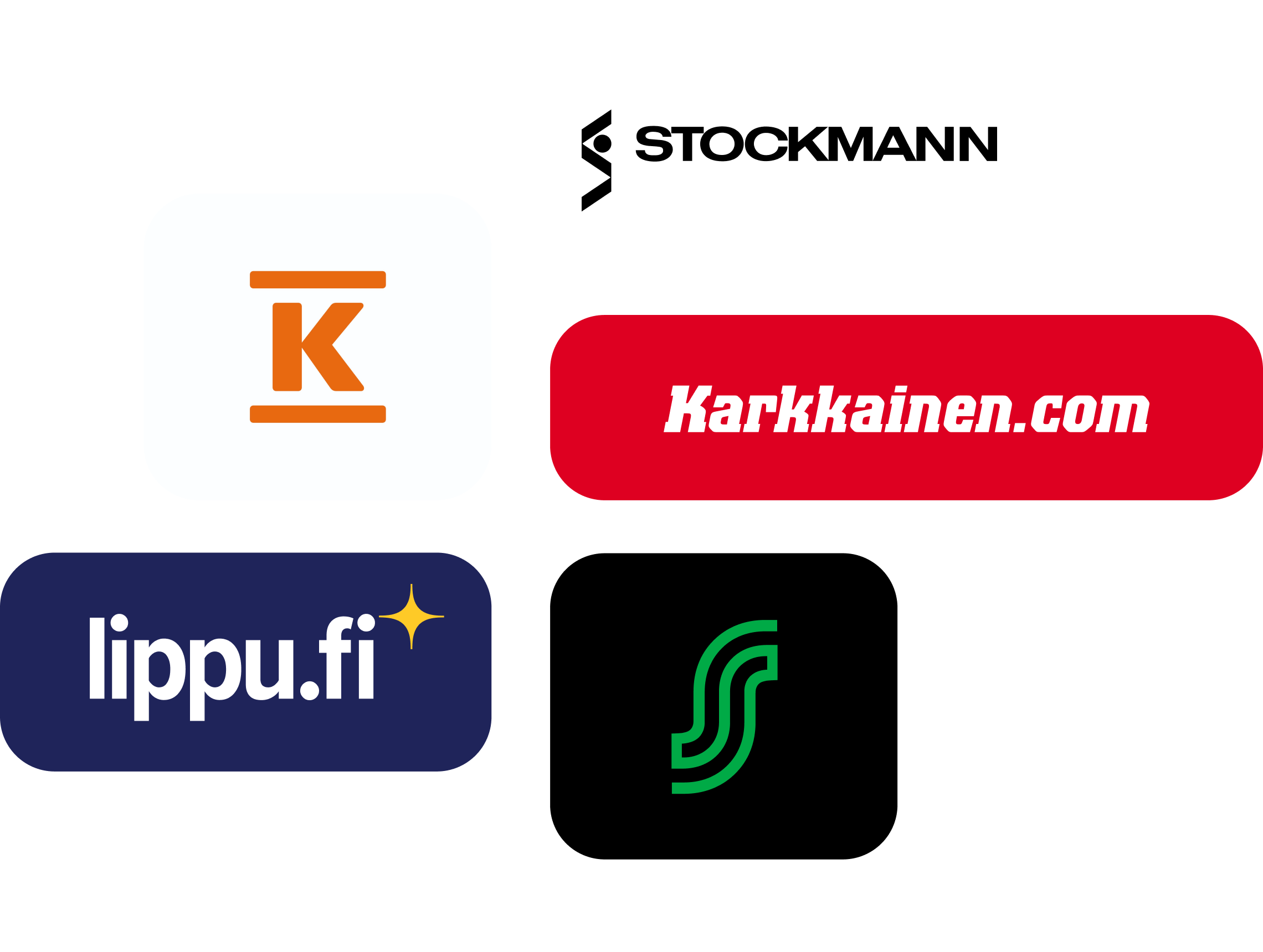 Walleyn käyttöön ottaneiden kauppakumppaneiden logot